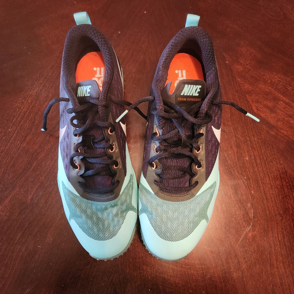 Mens Nike Zoom Hypercross Trainer Shoes. Turquise. Size 12.5. Gently Worn